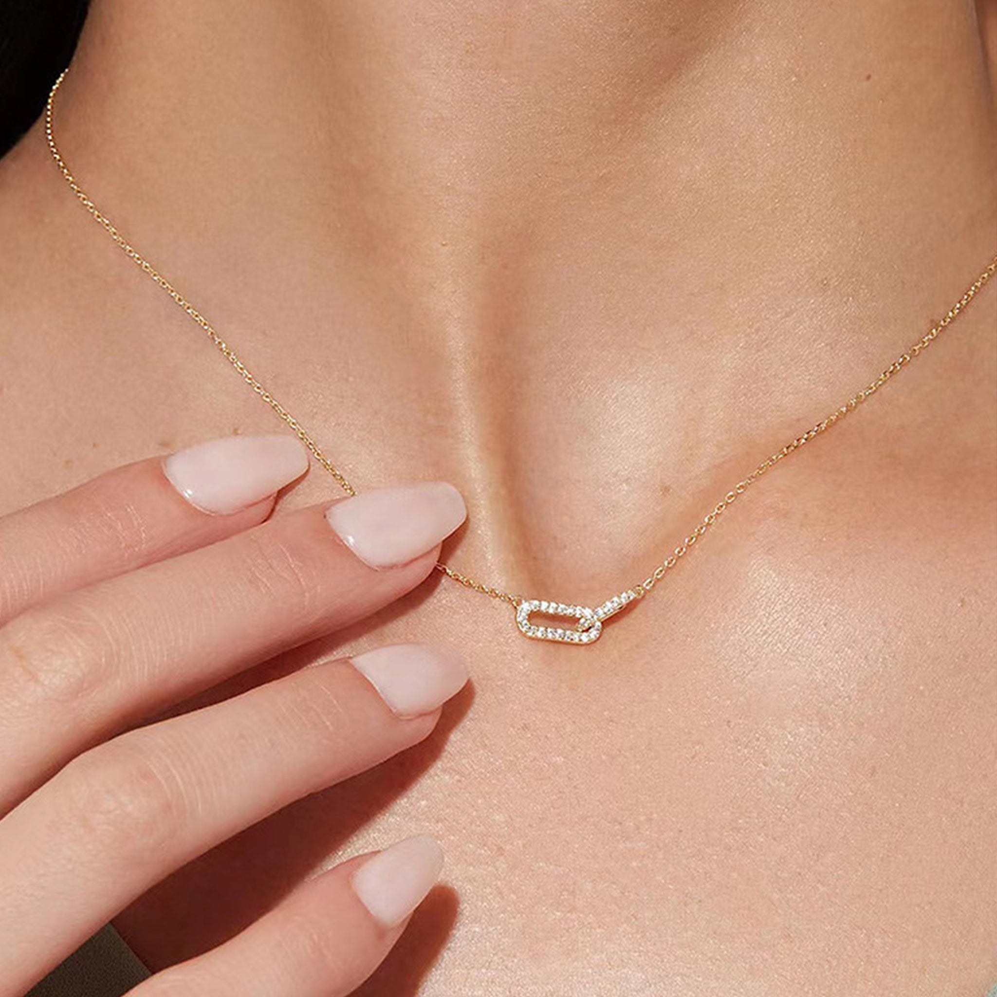 Collier en Argent 925 et zircon Plaqué Or 18K