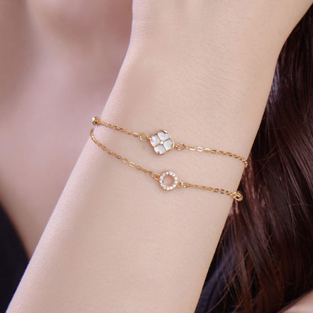 Bracelet en argent 925 et zircon plaqué or 18K