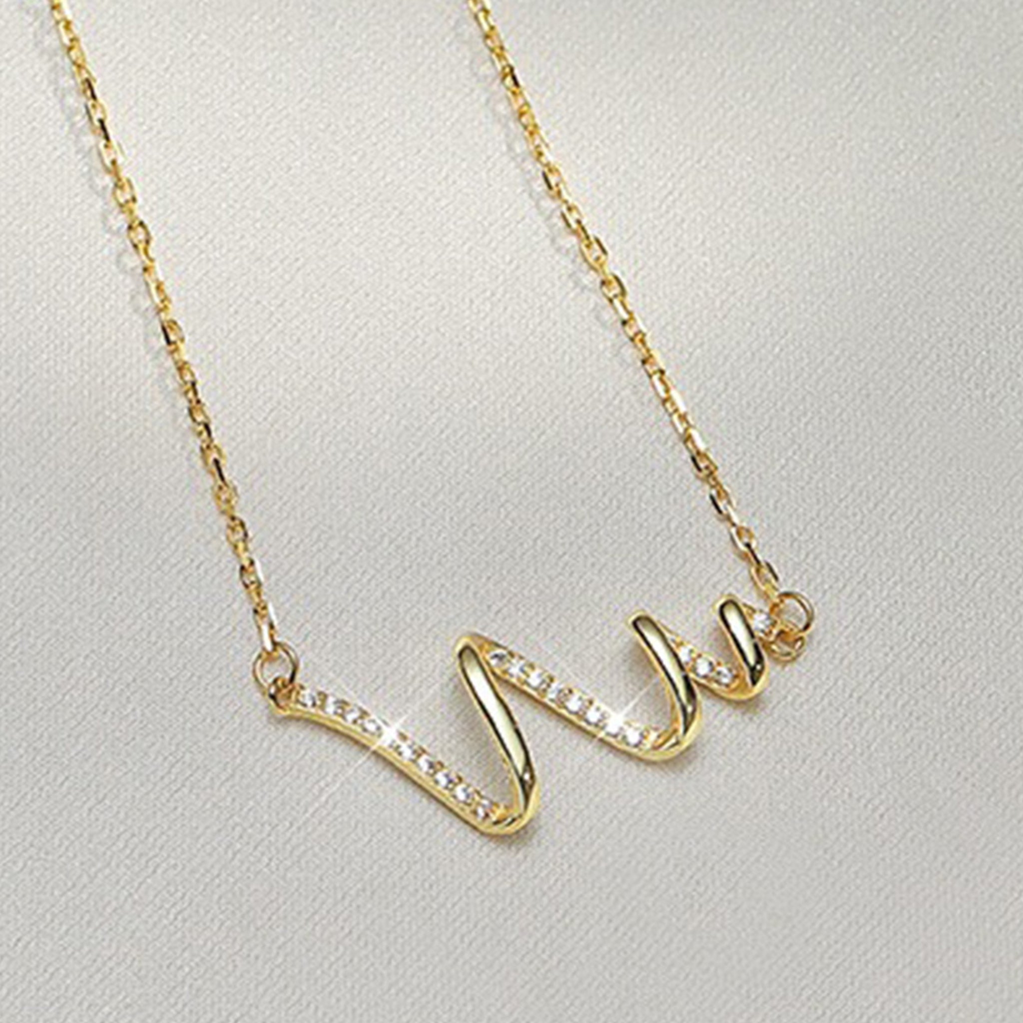 Collier en argent 925 et zircon plaqué or 18K