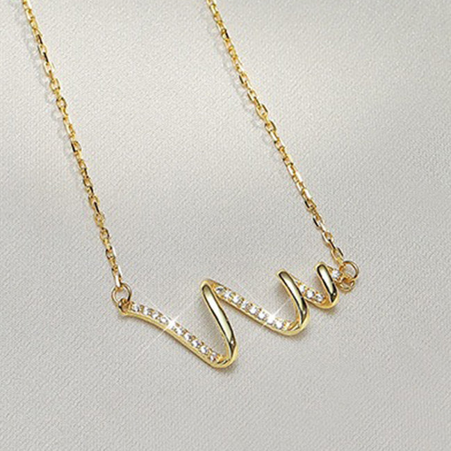 Collier en argent 925 et zircon plaqué or 18K