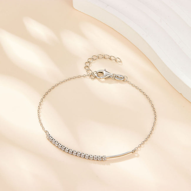 Bracelet en argent 925 et zircon plaqué or 18K