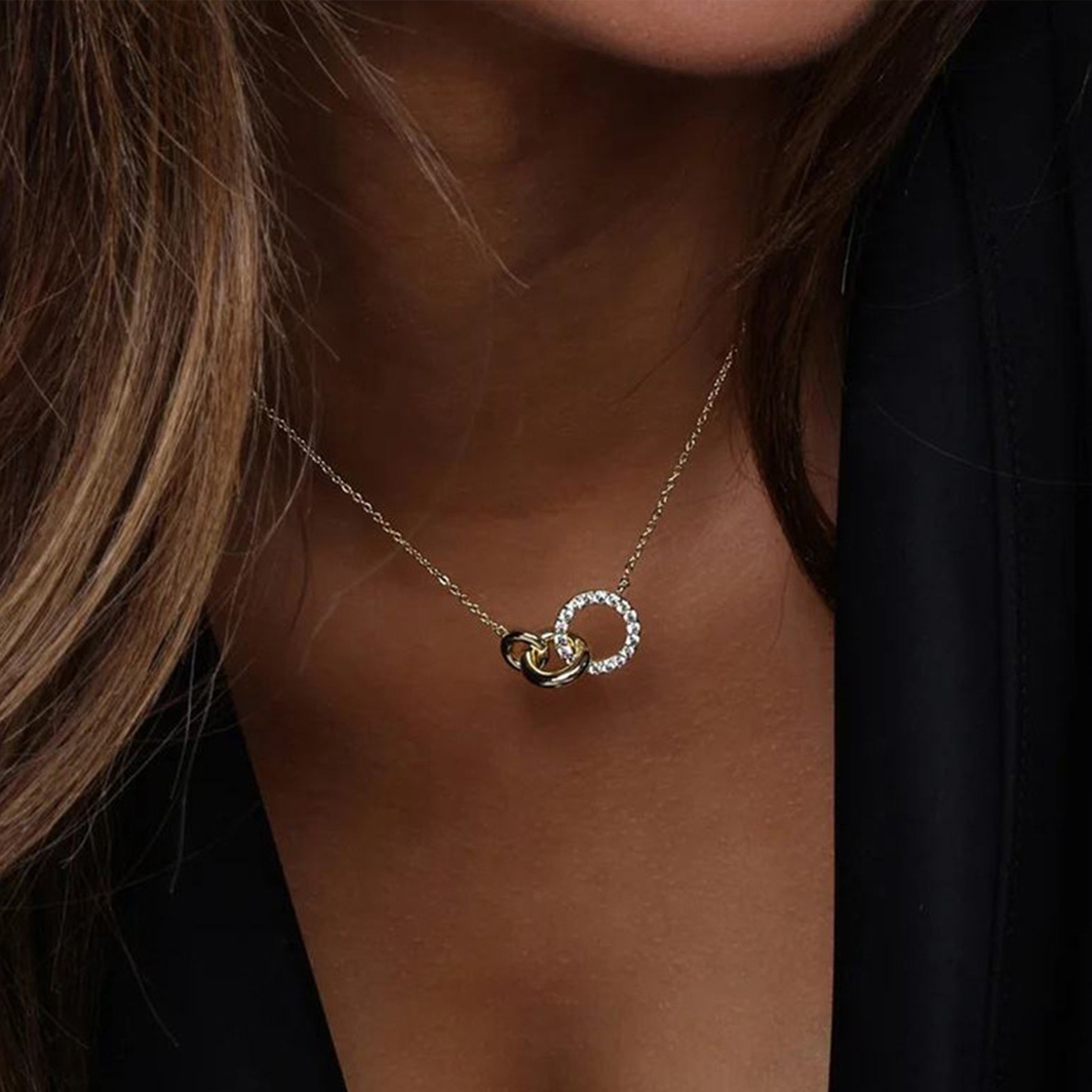 Collier en argent 925 plaqué or 18K