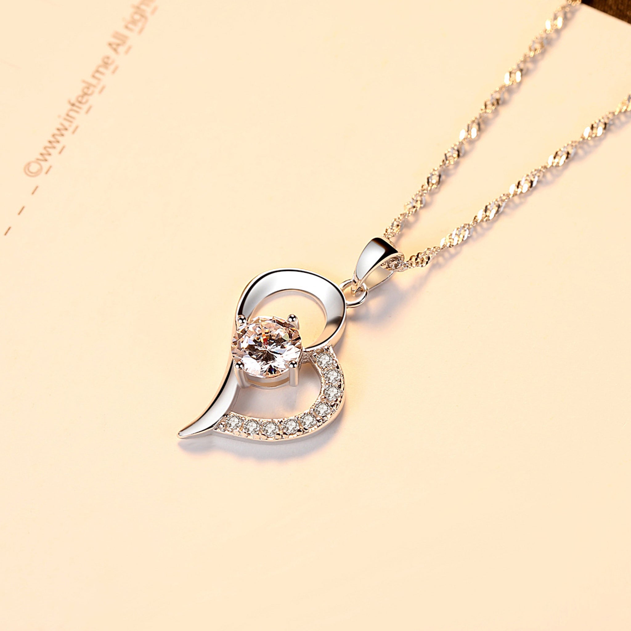 Collier en argent 925 et zircon