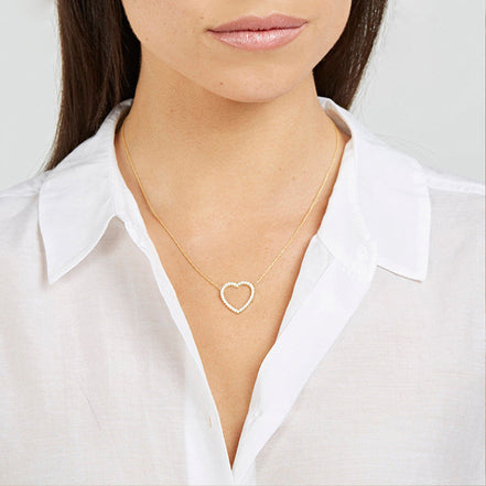 Collier en argent 925 et zircon plaqué or 18K