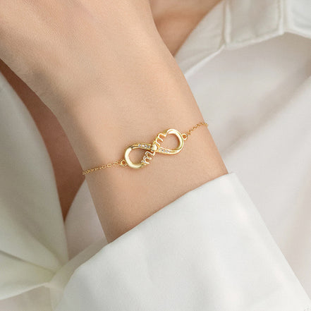 Bracelet en argent 925 et zircon plaqué or 18K