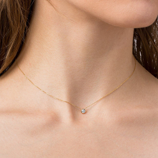 Collier en argent 925 plaqué or 18K