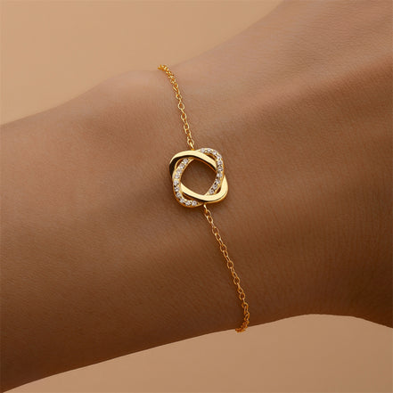 Bracelet en argent 925 et zircon plaqué or 18K