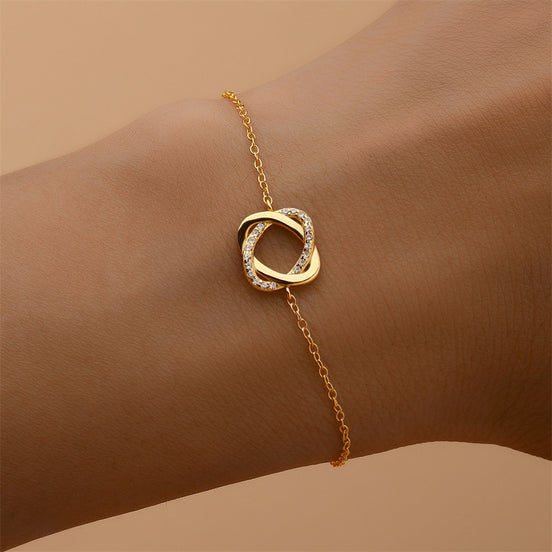 Bracelet en argent 925 et zircon plaqué or 18K