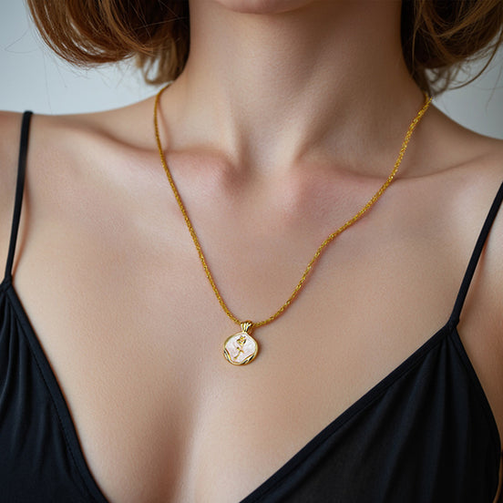 Collier en argent 925 plaqué or 18K