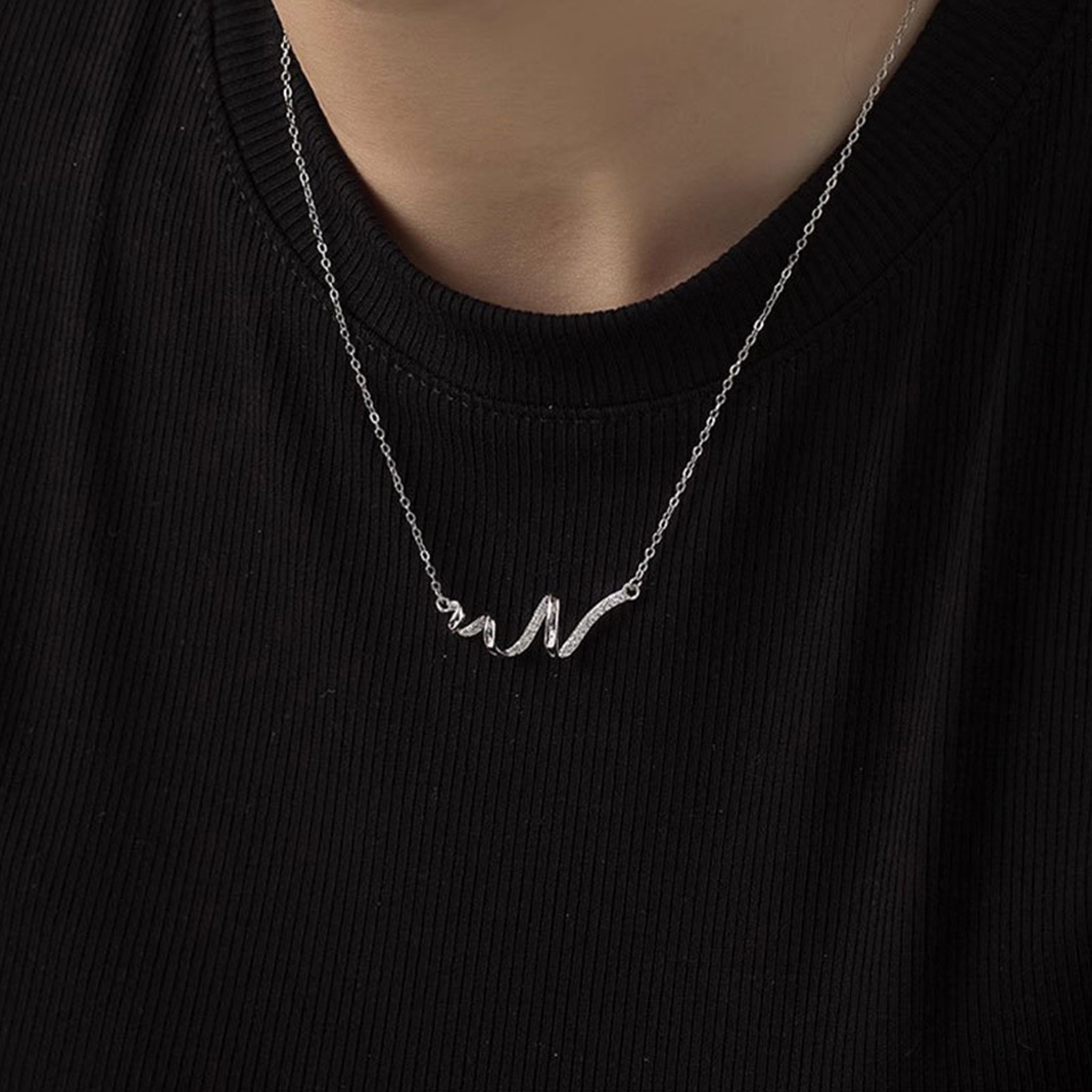 Collier en argent 925 et zircon plaqué or 18K