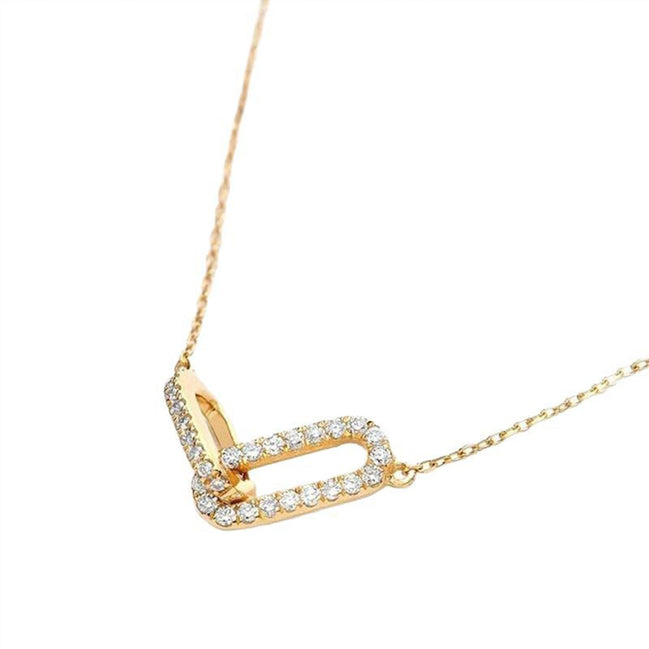 Collier en Argent 925 et zircon Plaqué Or 18K