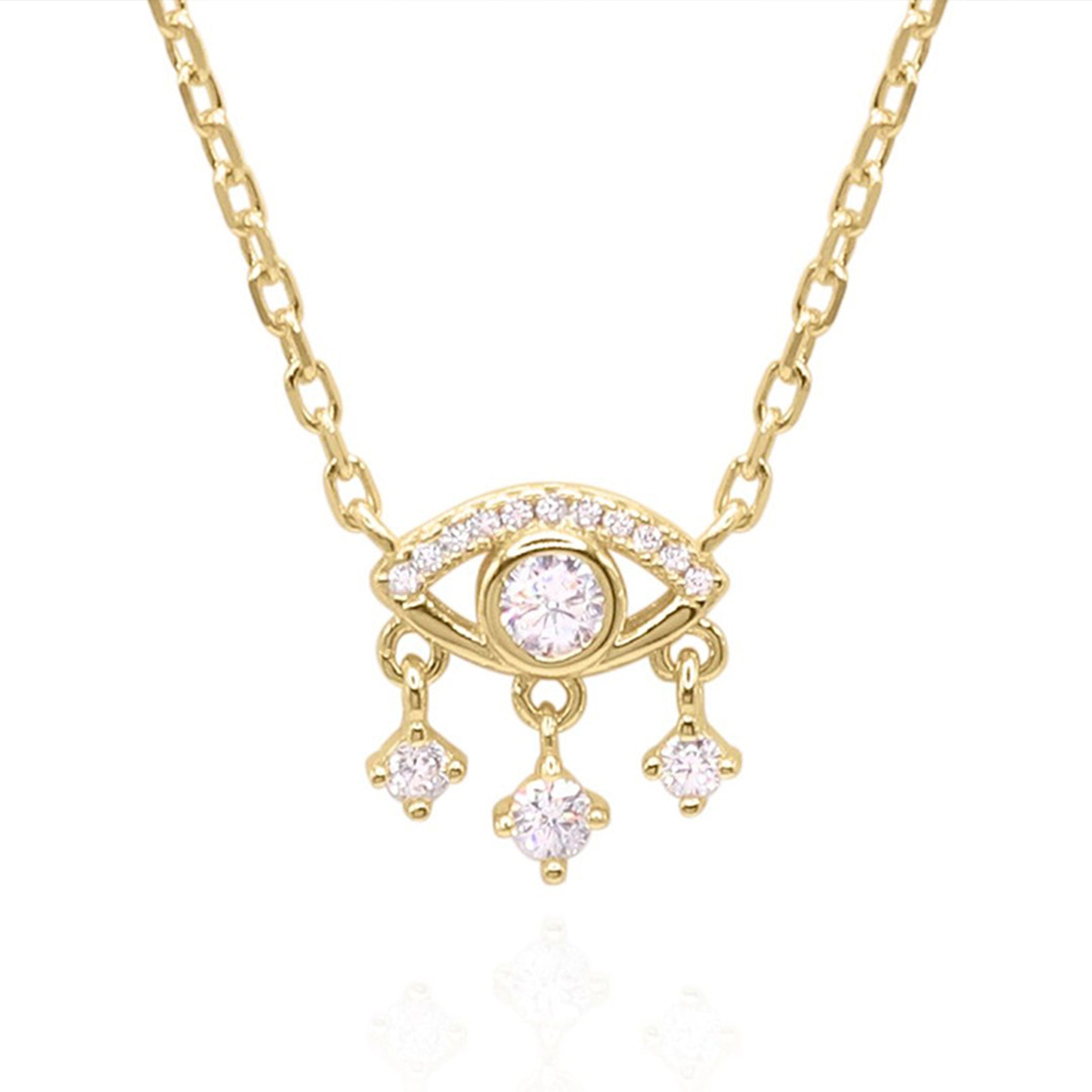 Collier en argent 925 et zircon plaqué or 18K