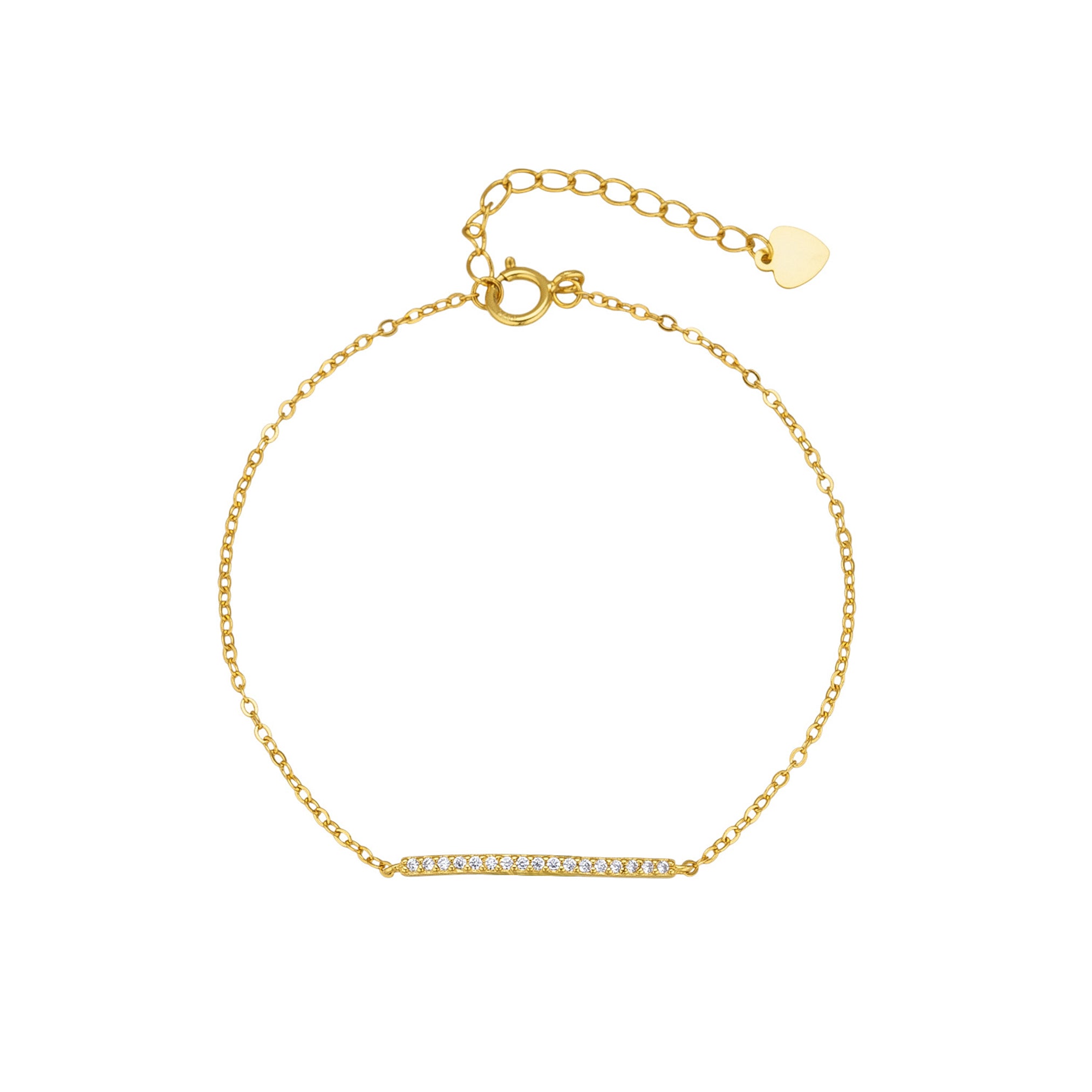 Bracelet en argent 925 et zircon plaqué or 18K