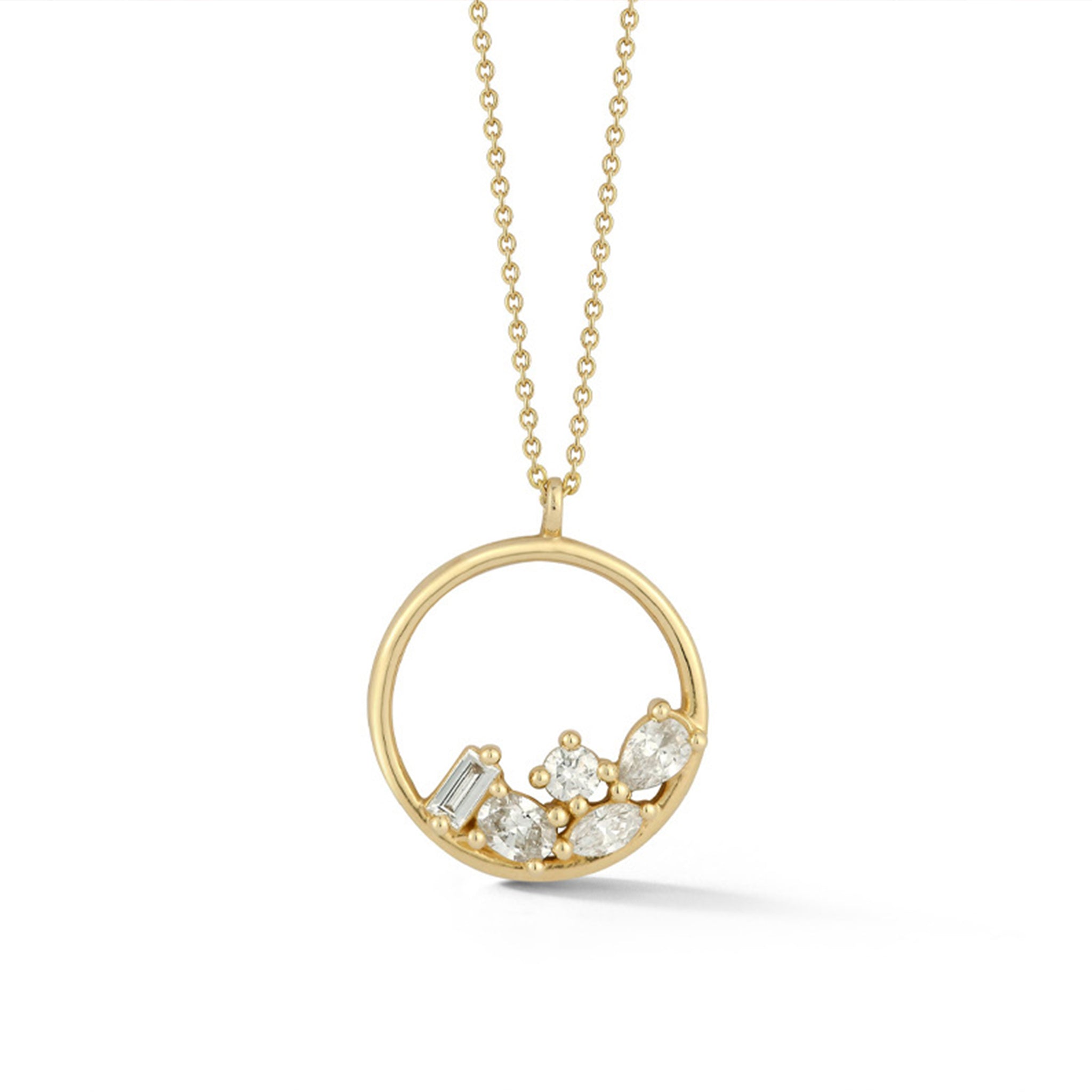 925 Sterling Silver and Zircon Gold-Plated Necklace