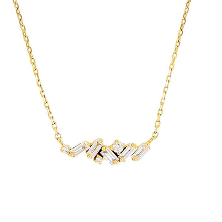 Collier en argent 925 et zircon plaqué or 18K