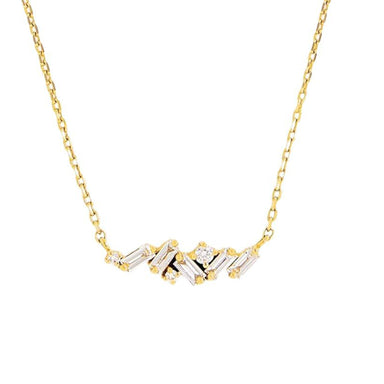 Collier en argent 925 et zircon plaqué or 18K