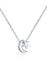 Collier lune étoile en argent 925