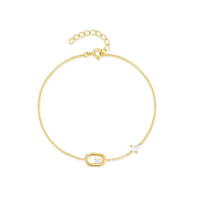 Bracelet en argent 925 et zircon plaqué or 18K