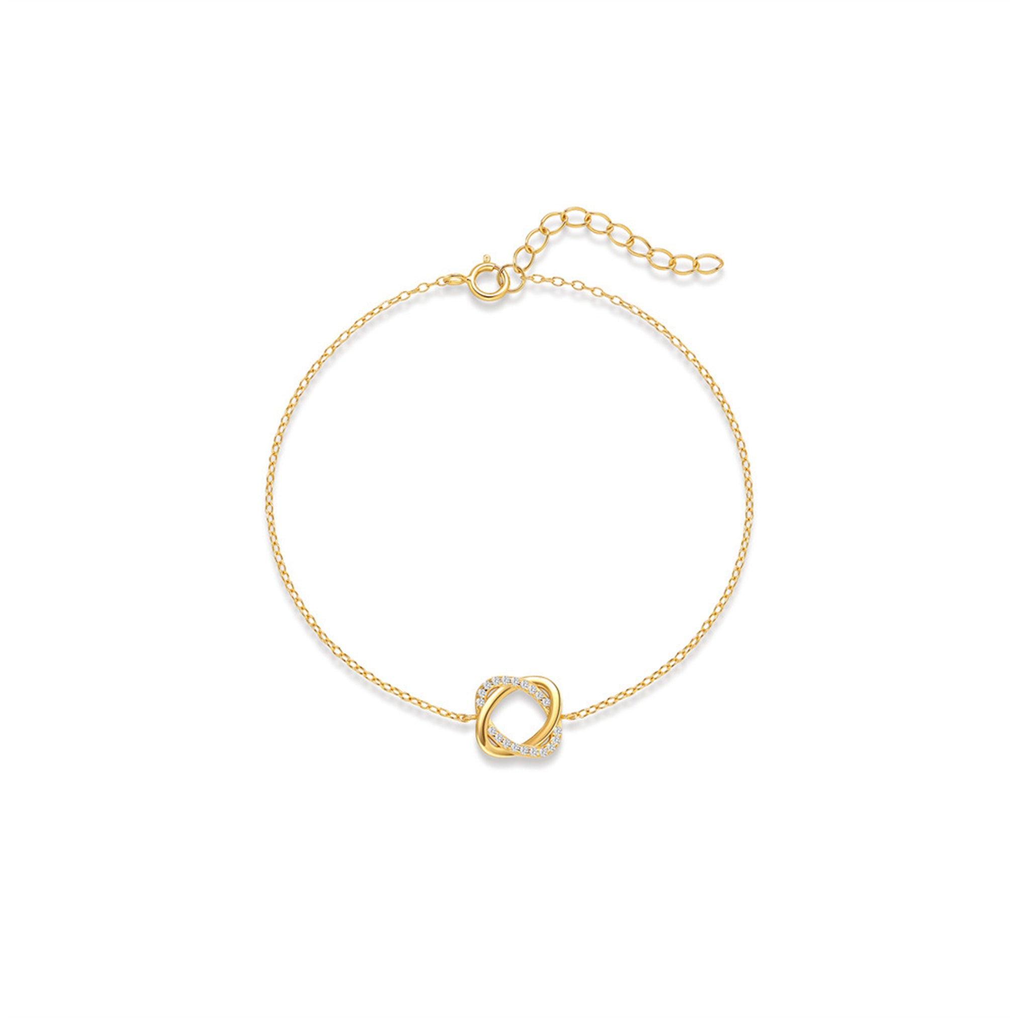 Bracelet en argent 925 et zircon plaqué or 18K