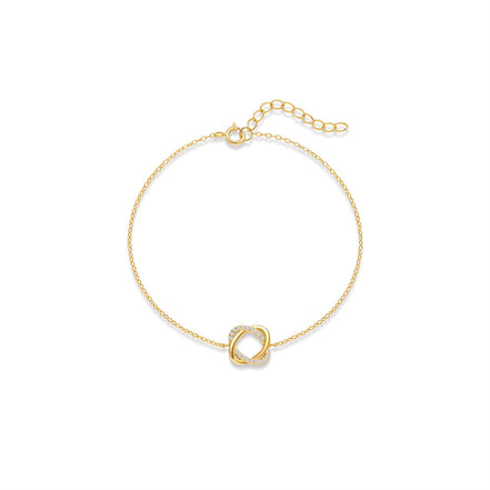 Bracelet en argent 925 et zircon plaqué or 18K